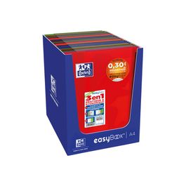 Cahier 24x32 Oxford Easybook 96 pages grands carreaux Seyès pastel bleu