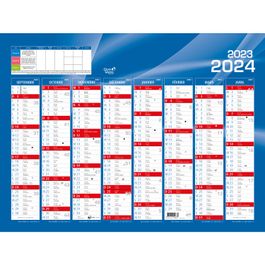 Calendrier de banque 2023/2024 Quo Vadis - 14 mois - Bleu - 55 x 40,5 cm -  Agendas Civil - Agendas - Calendriers