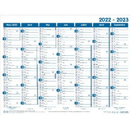 Lecas Calendrier Mural 2024 - Format Long 20x38 Cm Avec Fêtes Civiles