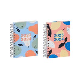 Agenda scolaire 2021/2022 Bouchut Floral bleu 1 page par jour spirales -  Agenda scolaire - Achat & prix