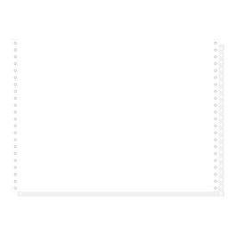 Exacompta 66411E - 2000 Feuilles Listing Blanc 380x11 1 Pli Bandes Caroll Détachables 70g - Papier Continu