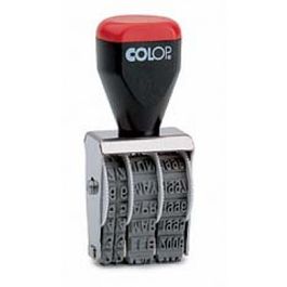 Tampon Dateur COLOP Printer S 260/L1 "RECU Le" - Encre Bleue Et Rouge, Bande Date 12 Ans, Plastique Recyclé