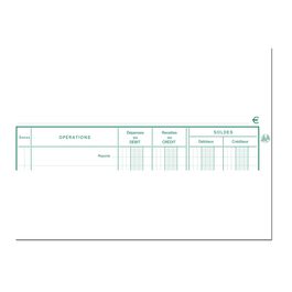 Carnet Exacompta Position de compte 16x19,5cm horizontal 40p - Autres  accessoires de bureau - Achat & prix