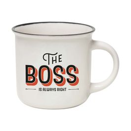 Gift Base Tasse Personnalisable The Real Boss – Grande Tasse Latte 500 Ml Céramique Blanche