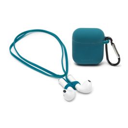 Set Custodia E Cordino Legami Air'n Go Per AirPods 1&2 – Silicone Soft-touch Con Moschettone