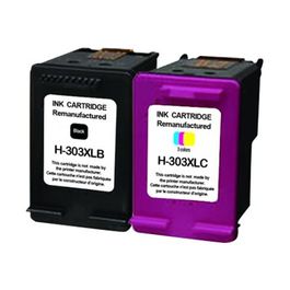 Cartouche compatible HP 303XL - pack de 2 - noir, cyan, magenta, jaune -  Uprint