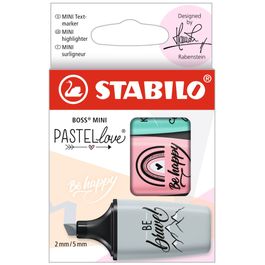STABILO BOSS MINI Pastellove - Pack de 5 surligneurs pastel - couleurs  assorties Pas Cher