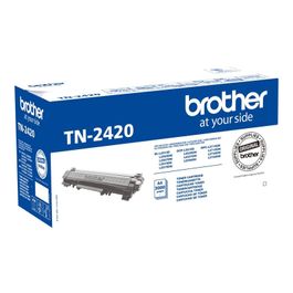 COMETE - TN2420 - 2 Toners Compatibles avec BROTHER TN-2420 - Noir - Marque  française