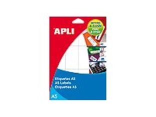 APLI PAPER - Adhesivo permanente - blanco - 19 x 40 mm 525 etiqueta(s) (15 hoja(s) x 35) etiquetas