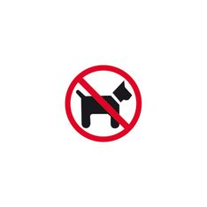 Etiqueta alizacion prohibido perros 1 hoja