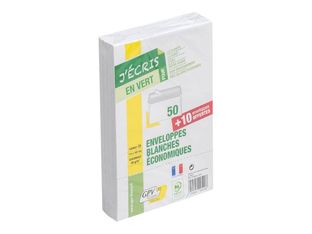 GPV Green - 50 Enveloppes recyclées + 10 gratuites C6 114 x 162 mm - 75 gr - sans fenêtre - bande auto-adhésive