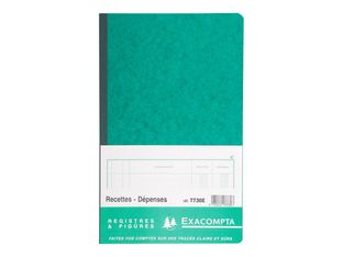 Exacompta - Registre des recettes/dépenses - 32 x 19,5 cm - 80 pages