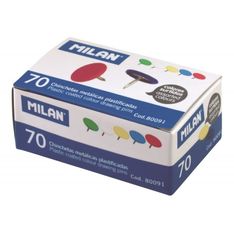 Milan cajita 70 chinchetas metalicas plastificadas
