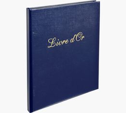 Exacompta - Livre d'or Balacron Shiny avec titre 140 pages blanches - 21x19 cm vertical ass