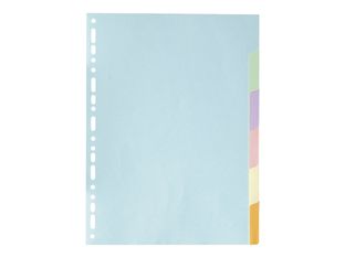 Exacompta Forever - Intercalaire 6 positions - A4 - carte recyclée couleurs pastel