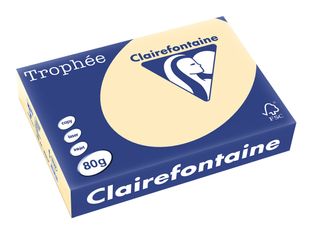 Clairefontaine Trophée - Papier couleur - A4 (210 x 297 mm) - 80 g/m² - Ramette de 500 feuilles - chamois