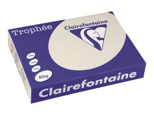 Clairefontaine Trophée - Papier couleur - A4 (210 x 297 mm) - 80 g/m² - Ramette de 500 feuilles - gris perle