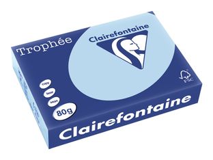 Clairefontaine Trophée - Papier couleur - A4 (210 x 297 mm) - 80 g/m² - Ramette de 500 feuilles - bleu vif