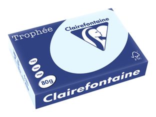 Clairefontaine Trophée - Papier couleur - A4 (210 x 297 mm) - 80 g/m² - Ramette de 500 feuilles - bleu