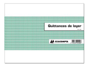 Exacompta - Manifold Carnet de quittances de loyer - 10,1 x 16,5 cm