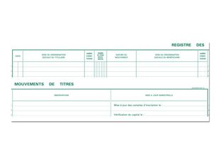 Exacompta - Registre des mouvements de titres - 24 x 32 cm - 100 pages