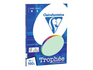 Clairefontaine Trophée - Papier couleur - A4 (210 x 297 mm) - 160 g/m² - Ramette de 50 feuilles - vert