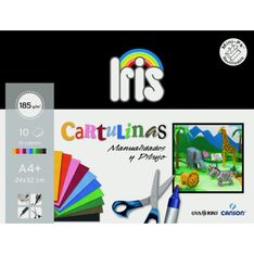 Canson cartulina iris minipack 24x32 10 hojas 185g colores surtidos