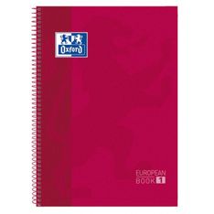 Oxford ebook 1 color A4+ 80 hojas  5x5 rojo