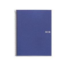 Miquelrius The Original - Cahier de notes - reliure à spirale - A5 - 150 feuilles / 300 pages - petits carreaux - 2 trous - bleu - polypropylène (PP)