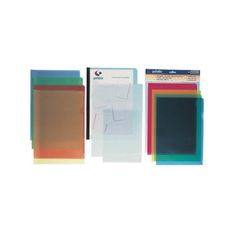 Bolsa 10 dossier A4 unero polipropileno plastico rojo