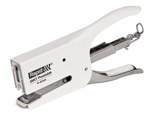 Rapid - Pince Agrafeuse Jaky Prestojak blanc - capacité de 50 feuilles - agrafes Jaky 6 ou 8