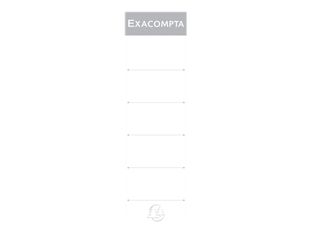 Exacompta - 10 Étiquettes classeur à levier - 70 mm - blanc