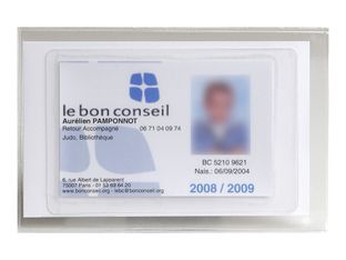 Exacompta - Pochette de protection - 73 x 107 mm - carte d'étudiant