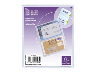 Exacompta - Pochette de protection - 64 x 110 mm - translucide incolore