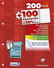 Rhodia - Bloc de cours - A4 - 300 pages - ligné avec marges