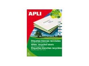 APLI PAPER - Papel - adhesivo permanente - blanco - 70 x 37 mm 2400 etiqueta(s) (100 hoja(s) x 24) etiquetas