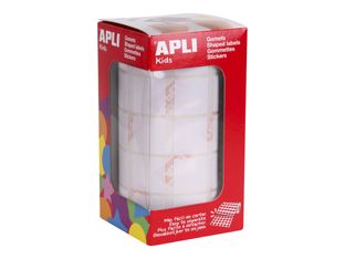 APLI kids - Adhésif décoratif - 1770 pièces - carré - 2 x 2 cm - blanc - permanent - papier