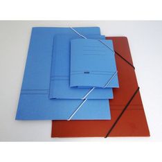 Carpeta "zero" cuarto de solapas con gomas azul