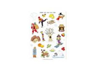 Apli - 3 feuilles gommettes hiver