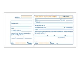 Dohe - Cuaderno de recibos de renta - 100 hojas - 1/3 A4 - apaisado