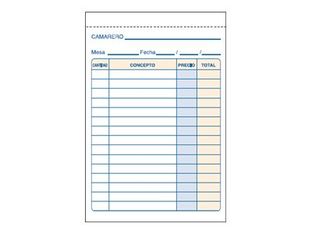 Dohe - Libreta de camarero - 50 hojas - duplicado - sin copia de carbón