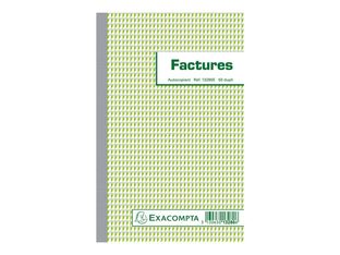 Exacompta - 10 Manifolds Carnets de factures - 50 dupli - 21 x 13,5 cm
