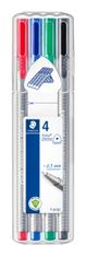 STAEDTLER triplus 334 - 4 feutres fins - 0.3 mm - noir. rouge. bleu. vert