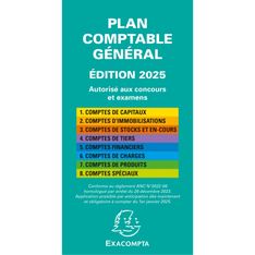 Exacompta - Plan comptable général - 9 x 17,5 cm - portrait