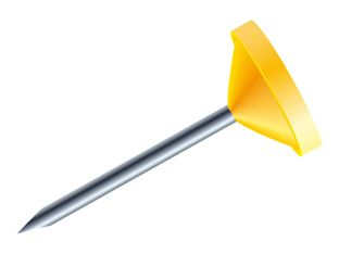 Exacompta - 100 Épingles tête plate - 5 mm - jaune