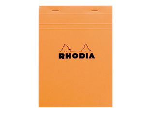 RHODIA CLASSIC SMALL OFFICE - Bloc de notas - grapado - A5 - 40 hojas / 80 páginas - cuadriculado - naranja