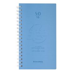 Agenda de poche spiralé Linicolor - 1 semaine sur 2 pages - 16 mois - 9 x 16 cm - disponible dans différentes couleurs - Exacompta