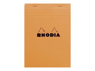 Rhodia Basics - Bloc notes - A5 - 160 pages - réglé avec marges - 80g - orange