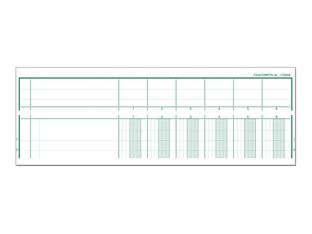 Exacompta - Piqûre tête paresseuse - 6 colonnes par page - A4