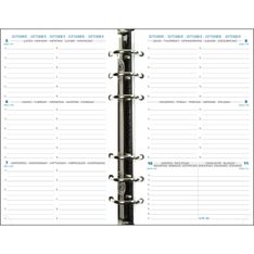 Recharge pour organiseur Exatime 17 - 1 semaine sur 2 pages à l'horizontal - 16 mois - 10,5 x 17,2 cm - Exacompta